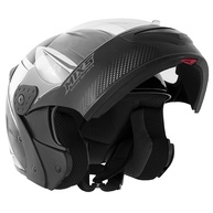 Capacete Escamoteável MIXS Gladiator Carbon Fosco 56 Grafite: Segurança e Estilo para Sua Pilotagem - imagem 1