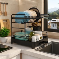 Escorredor de Louça com Drenagem Automática 2 Níveis e Porta Talheres - Praticidade e Organização na Cozinha - imagem 2