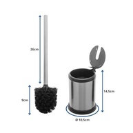 Escova Sanitária com Cerdas Macias e Suporte em Aço Inox - Higiene e Estilo para o Banheiro - imagem 4