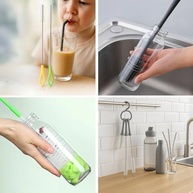 Kit 5 Escovas Multiuso para Garrafas, Mamadeiras e Canudos - Cerdas Firmes e Esponja para Limpeza Profunda - imagem 3