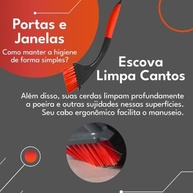 Kit 4 Escovas Multiuso com Cabo Anatômico - Escovão, Escova Delicada, Limpa Cantos e Fácil Alcance - imagem 4