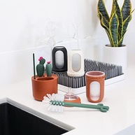 Boon Conjunto de Escovas para Limpeza de Garrafas Cacti Terracota (4 Peças) - Design Fofinho e Eficiente - imagem 3