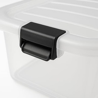 Kit 3 Caixas Organizadoras Transparentes 15L com Tampa e Travas - Ideal para Casa e Escritório - imagem 5