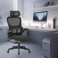 Cadeira de Escritório Premium com Ajuste Lombar e Apoio de Cabeça Ajustável - Conforto Ergonômico para Home Office - imagem 1