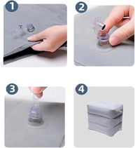 Travesseiro Inflável Apoio de Pés com Altura Ajustável - Conforto Portátil para Viagens e Escritório - imagem 3