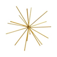 Escultura Ouriço Decorativo em Metal Dourado - Design Retrô Moderno 15 cm - imagem 2