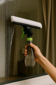 Limpador de Vidro 3 em 1 com Spray Integrado 250ml - Rodo e Esfregador para Limpeza Profissional - imagem 3