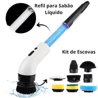 Esfregão Elétrico 7 em 1 com Dispenser de Sabão Sem Fio 360° - Escova de Limpeza Potente para Janelas, Banheiro e Cozinha - imagem 5