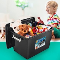 Organizadora Arqplast 56L com Tampa Preta e Trava Prata - Espaço Otimizado com Estilo - imagem 3