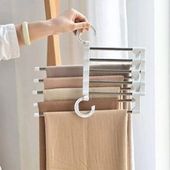 Cabide Dobrável para Calças 5 Espaços - Plástico e Aço Inox | Organize com Estilo e Praticidade - imagem 5