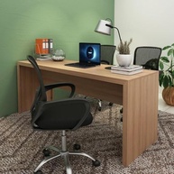 Escrivaninha 180cm Amêndoa - Design Moderno e Espaçoso para Seu Escritório - imagem 3