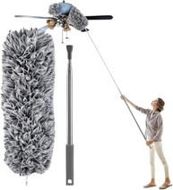 Espanador Extensível 2,80m com Microfibra Premium e Cabeça 360° - Limpeza Fácil de Tetos, Ventiladores e Locais Altos - imagem 2
