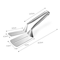 Pegador Inox Multifuncional para Fritura, Escumadeira, Pinça e Espátula Dupla - 28cm - imagem 3