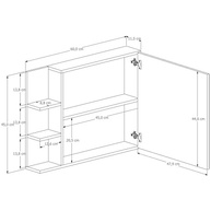 Espelheira Suspensa Iris com Porta para Banheiro e Closet - Design Moderno e Funcional - imagem 4
