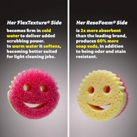 Scrub Daddy Scrub Mommy 4ct + PowerPaste XL - Esponjas Dupla Face com Agente de Limpeza - imagem 4
