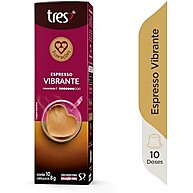 Café Espresso Vibrante 3 Corações: 10 Cápsulas Intensas - imagem 1