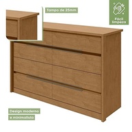Cômoda 8 Gavetas Urban Espresso - Design Clean e Ampla Organização - imagem 5