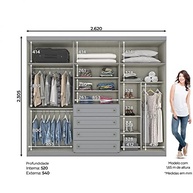 Guarda-Roupa Casal Nova York 6 Portas 4 Gavetas Espresso Móveis – Organização e Estilo para seu Quarto - imagem 3