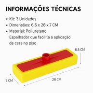 Esponja Passa Cera em Espuma para Pisos Frios e Madeira - Kit com 3 Unidades - imagem 3