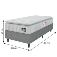 Cama Box Colchão Solteiro Vangogh com Pillow Top - Conforto e Estabilidade em Espuma D33 - imagem 4