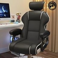 Cadeira Gamer Presidencial Reclinável com Estofamento em Espuma de Alta Densidade - Preto e Branco - imagem 1