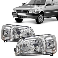 Par de Faróis Fiat Uno Mille Fire 04-13 Cromado - Direito e Esquerdo - imagem 2