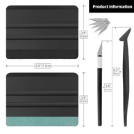 Kit Essencial para Instalação de Película de Vidro Automotivo: Rodo Feltro, Micro Rodo e Lâmina - imagem 3
