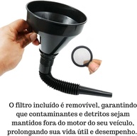 Funil Automotivo Profissional com Extensão Flexível e Filtro - Essencial para Carros e Motos - imagem 5