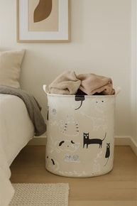 Cesto Organizador Dobrável 20L com Estampa de Gatos - Ideal para Roupa Suja e Multiuso - imagem 3