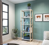 Estante Moderna para Livros e Decoração em Madeira com 5 Prateleiras | Design Elegante e Fácil Montagem - imagem 2