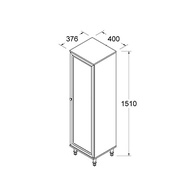Cristaleira Estante para Livros Ditália 1 Porta em Vidro E-963 - Design Moderno em Preto - imagem 4