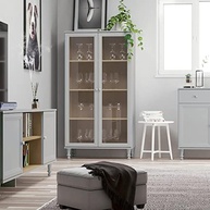 Cristaleira Estante para Livros Ditália 2 Portas com Vidro - Design Moderno e Resistente - imagem 3
