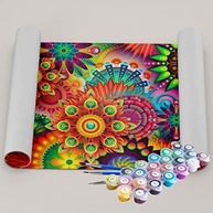 Kit Pintura Terapêutica Mandalah - Relaxamento e Bem-Estar com Mandalas - imagem 3
