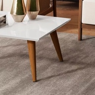 Mesa de Centro Retrô em Branco Brilhante - Design Elegante para Sala de Estar - imagem 5