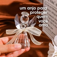 Mini Estátua Anjo Guardião em Cristal K9 8 cm – Escultura Decorativa com Proteção Espiritual e Boas Vibrações - imagem 4