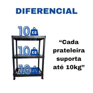 Estante Plástica Multiuso 3 Prateleiras Reforçada - Organize com Estilo e Durabilidade - imagem 4
