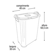 Cesto de Roupa Branco Rattan com Tampa Basculada e Alça - Organize com Estilo e Praticidade - imagem 3