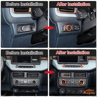 Kit 5 Capas Botão Ar Condicionado Ford Maverick 2022-2024 - Estilo Mech Laranja - imagem 5