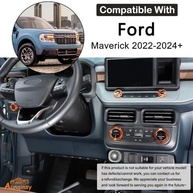 Kit 5 Capas Botão Ar Condicionado Ford Maverick 2022-2024 - Estilo Mech Laranja - imagem 3