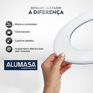 Assento Almofadado Branco Alumasa – Conforto e Estilo para seu Banheiro - imagem 4