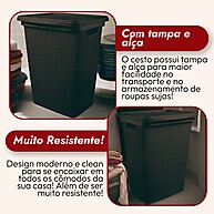 Cesto de Roupa Suja 45L: Organização com Estilo - imagem 1