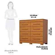 Cômoda 8 Gavetas Cinamomo: Organize com Estilo! - imagem 2