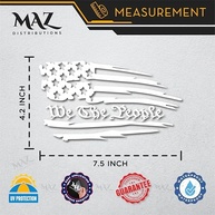 Adesivo "We The People" - Expresse seu Patriotismo com Estilo | Vinil Premium Branco 19x10.6cm - imagem 3