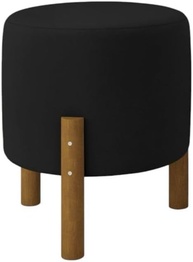 Puff Redondo Luxo Charme Thor com Pés de Madeira - Estilo e Conforto para sua Decoração - imagem 3