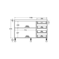 Balcão de Cozinha Ditália Aspen 2 Portas e 4 Gavetas - Organize com Estilo e Funcionalidade - imagem 4