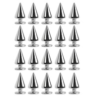 20 Pçs Rebites Cone Punk 12x11mm Prata - Estilo Rock DIY para Artesanato e Moda - imagem 2