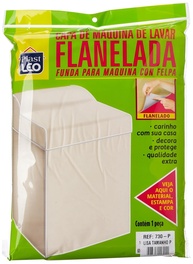 Capa para Máquina de Lavar Flanelada Branca - Proteção Total e Estilo - imagem 1