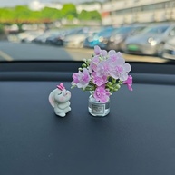 Mini Vaso Decorativo Fofo para Carro: Charme e Estilo no Painel e Janela - imagem 4