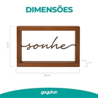 Escultura Decorativa Sonhe em Metal e Madeira - Inspire Seu Espaço com Estilo - imagem 4