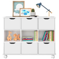 Organize com Estilo: Nicho Organizador 6 Gavetas com Rodízios Branco Qmovi - imagem 1